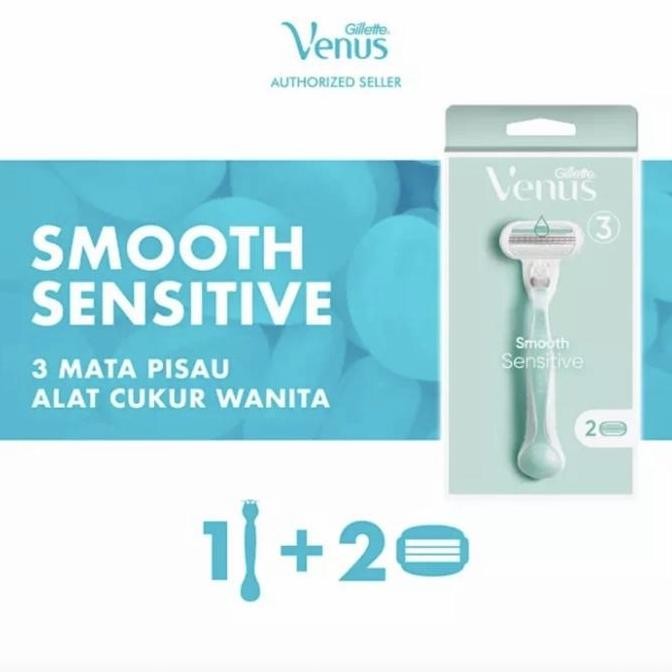 Grosir Gillette Venus Smooth Sensitive Alat Cukur Wanita Refill Pisau Cukur Isi 2