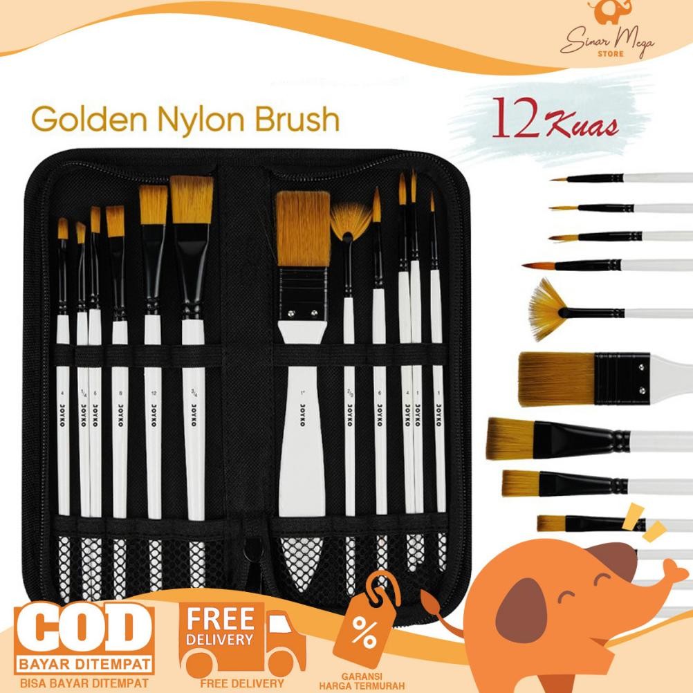 

NEW!!! Joyko Brush Set BRS-18 / Kuas Alat Lukis Set Lengkap / Brush Kuas Cat Air Lukis Acrylic