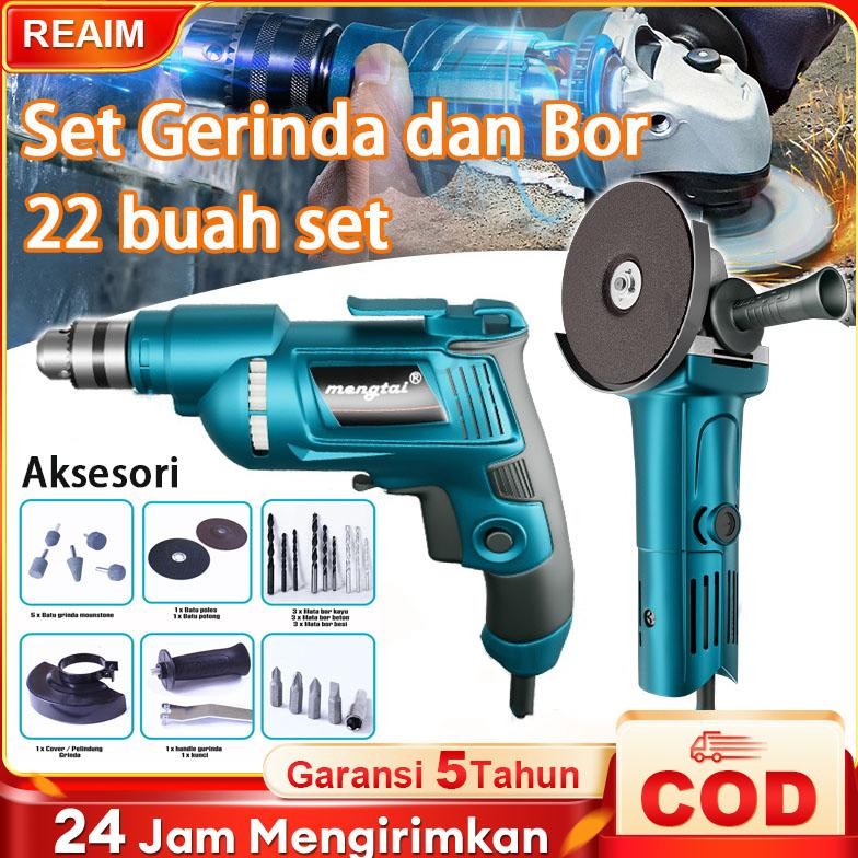 NEW Mesin Gerinda Tangan dan Mesin Bor Listrik-13mm -power tools-paket bor dan gerinda-mesin bor lis