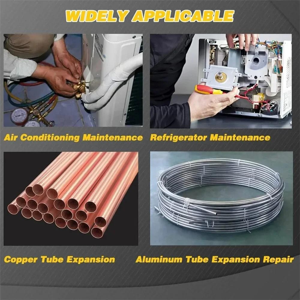 5 In 1 Pipe Expander Pembesar Pipa Ac Pembesar Pipa Tembaga Kepala Mata Bor Tube Pembesar Pipa Temba