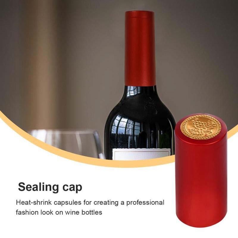 100Pcs Plastik Wrap Segel Botol, Tutup Botol Plastik,Pvc Shrink Film Wine Bottle,Wine Segel Plastik