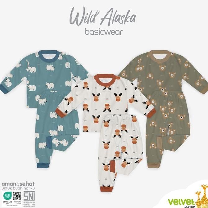Velvet Junior Piyama Baju Tidur Anak Big Size 2-10 Tahun Original