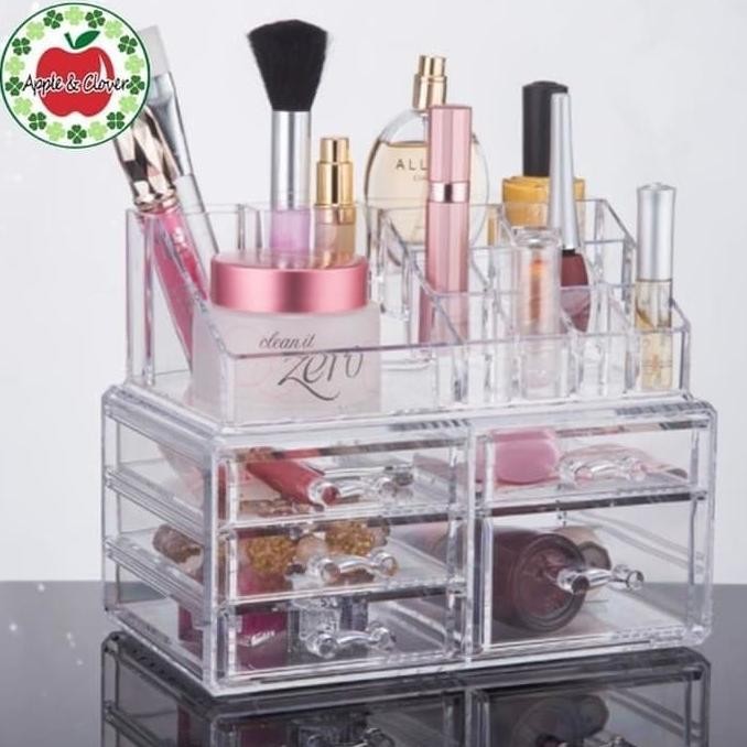 Rak Kosmetik Akrilik Laci Tempat Make Up Akrilik Storage Box Acrylic