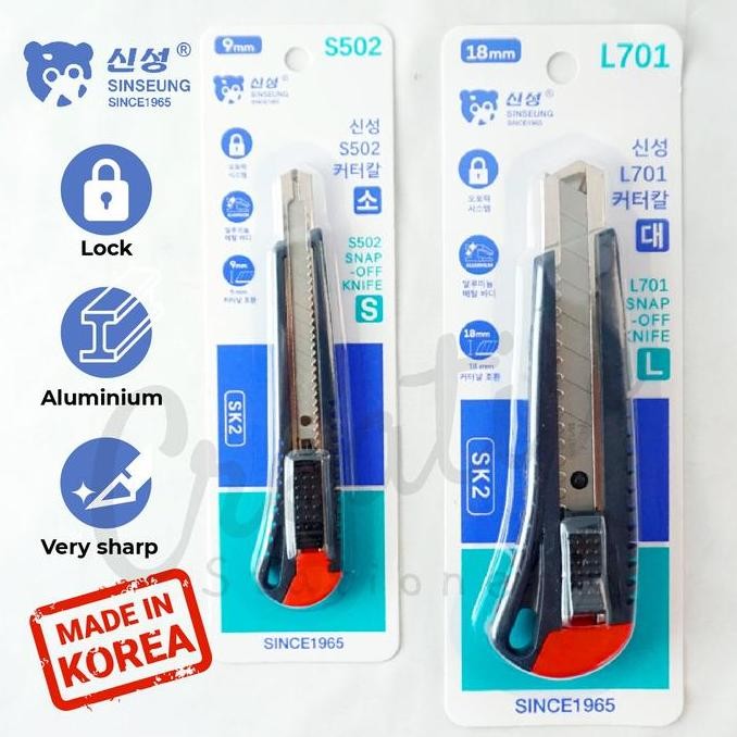 

Ready Stock !!! Sinseung Cutter Knife Besar L701 Abs
