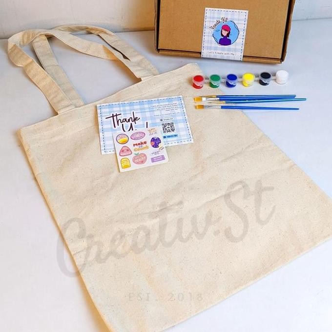 

Eksclusiv !!! Paint By Numbers Canvas Bag Special Tas Lukis Kreate Kit Diy Painting Kit Canvas Kanvas Lukis