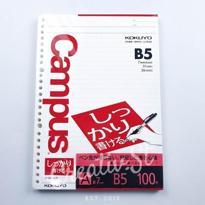 

New Collection !!! Kokuyo Loose Leaf B5 For Ball Point Pen Series