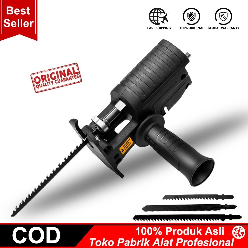 Coofari Gergaji Mesin Adapter Reciprocating Jigsaw / Tambahan Jig Saw Mesin Bor Tangan Gergaji Konek