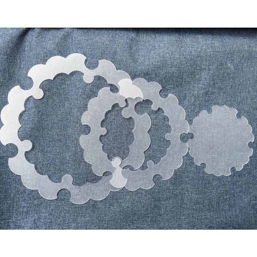 RUMPIN Template Sulam Sashiko Patch Snow Ring