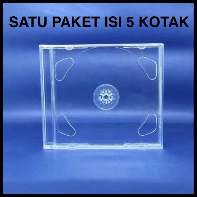 Cd Dvd Case Tebal Double Bahan Mika Warna Transparan ( Satu Paket Isi 5 Kotak ) Terlaris
