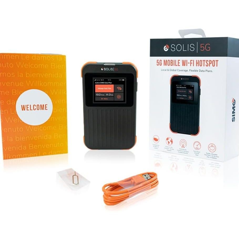 RUMPIN SIMO Solis PRO 5G WiFi Mobile Hotspot for Travel, Local and International Coverage Router, Mu