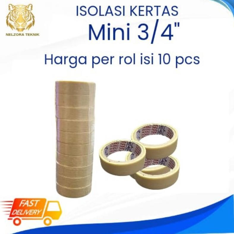 

(1Rol/10Pcs) Isolasi Kertas Mini 3/4