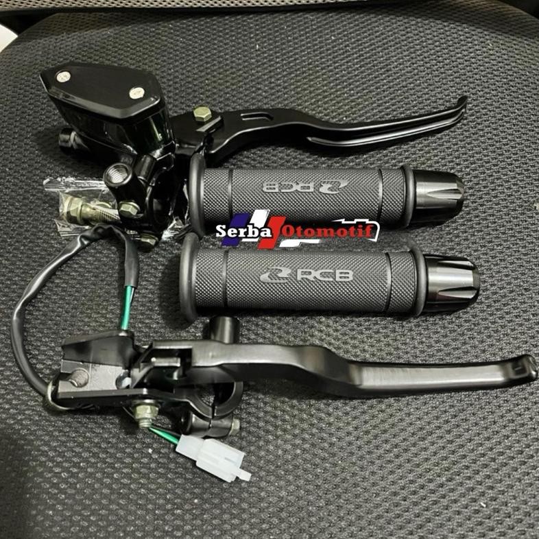 Diskon Master Rem Tabung Model Oval Original + Handgrip Rcb Original 100% Hg + Jalu Stang Cnc Univer