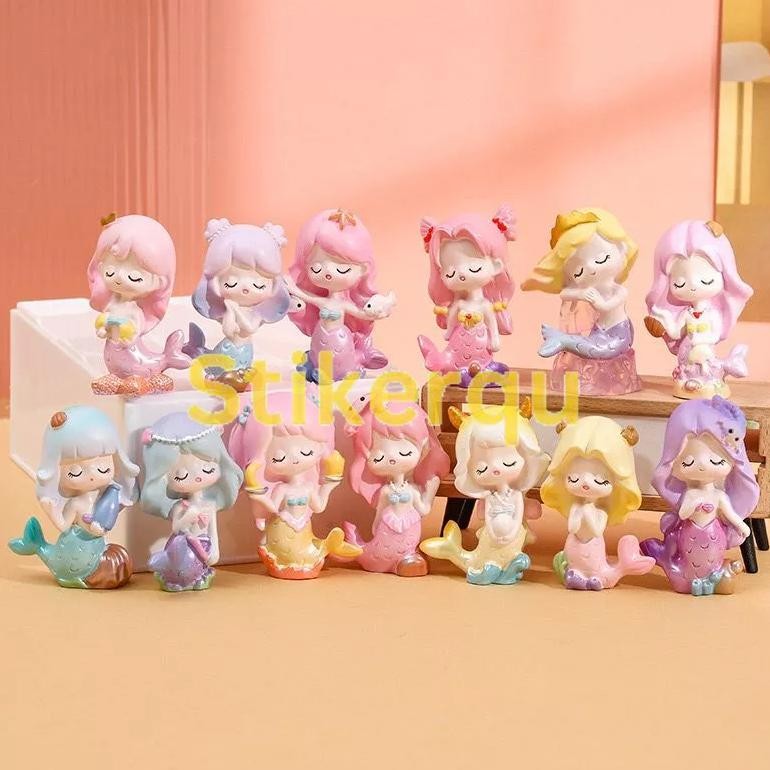Sq-Blind Box Action Figure Twelve Zodiac/Pajangan Blind Box Mermaid Girls /12 Zodiak Figure