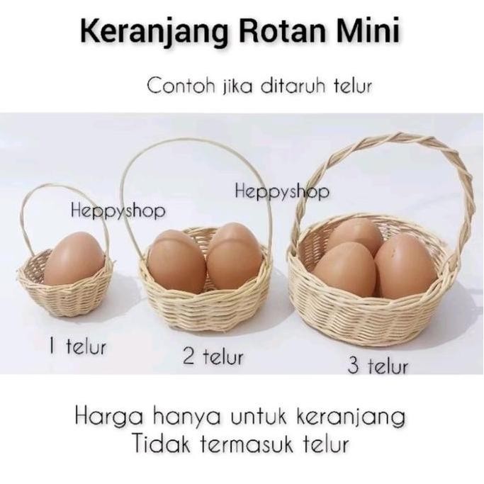 Keranjang Rotan Mini Keranjang Telur Paskah Mini Keranjang Mini