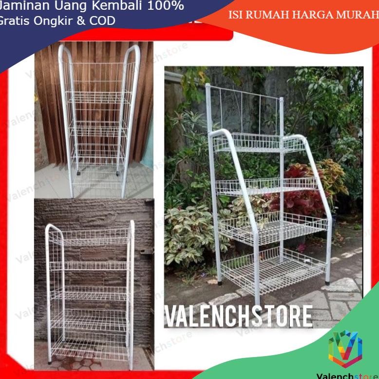 Rak chiki 4 Susun Serbaguna/Rak snack / rak serbaguna / rak dapur / Keranjang Roti /Keranjang Susun 