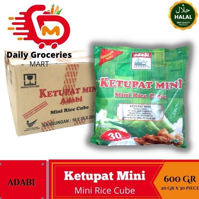 

Ketupat Mini Instant ADABI Mini Rice Cube - Ketupat Nasi isi 30Pcs