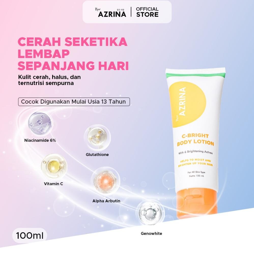 cun_CUN Azrina C-Bright Body Lotion - Body Serum Mencerahkan Badan Kandungan Vitamin C Dan Niacinami