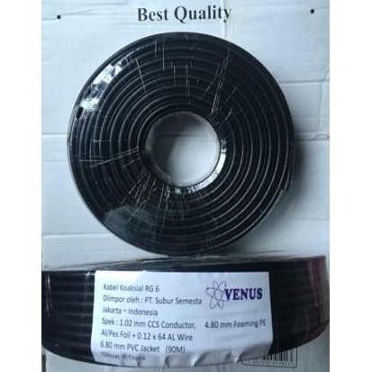 KABEL RG 6 MERK VENUS 100 YARD/ KABEL TV- CCTV- PARABOLA RG 6 VENUS