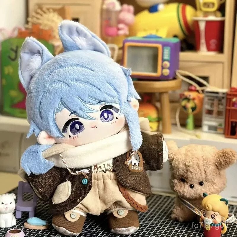 20cm Stuffed Kamisato Ayato Plush Dress Up Cotton Doll Toys for Kids Video Game Genshin Impact Figur