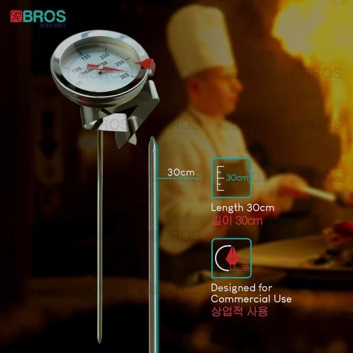 

Terlaris Thermometer Deep Fry Cooking - Termometer Masak Minyak 30Cm Cafe Bros