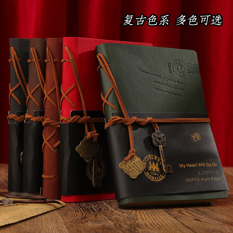 

Leather Strap Handmade Notebook European Style Retro Diary Kraft Paper Blank Planner Notebook Journal