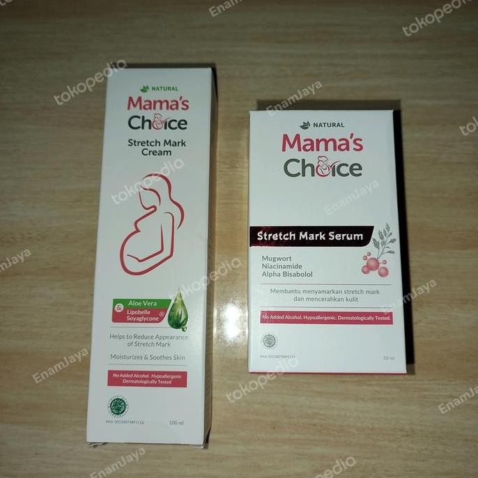 Paket Mama Choice Stretch Mark Serum Dan Cream Original The Best