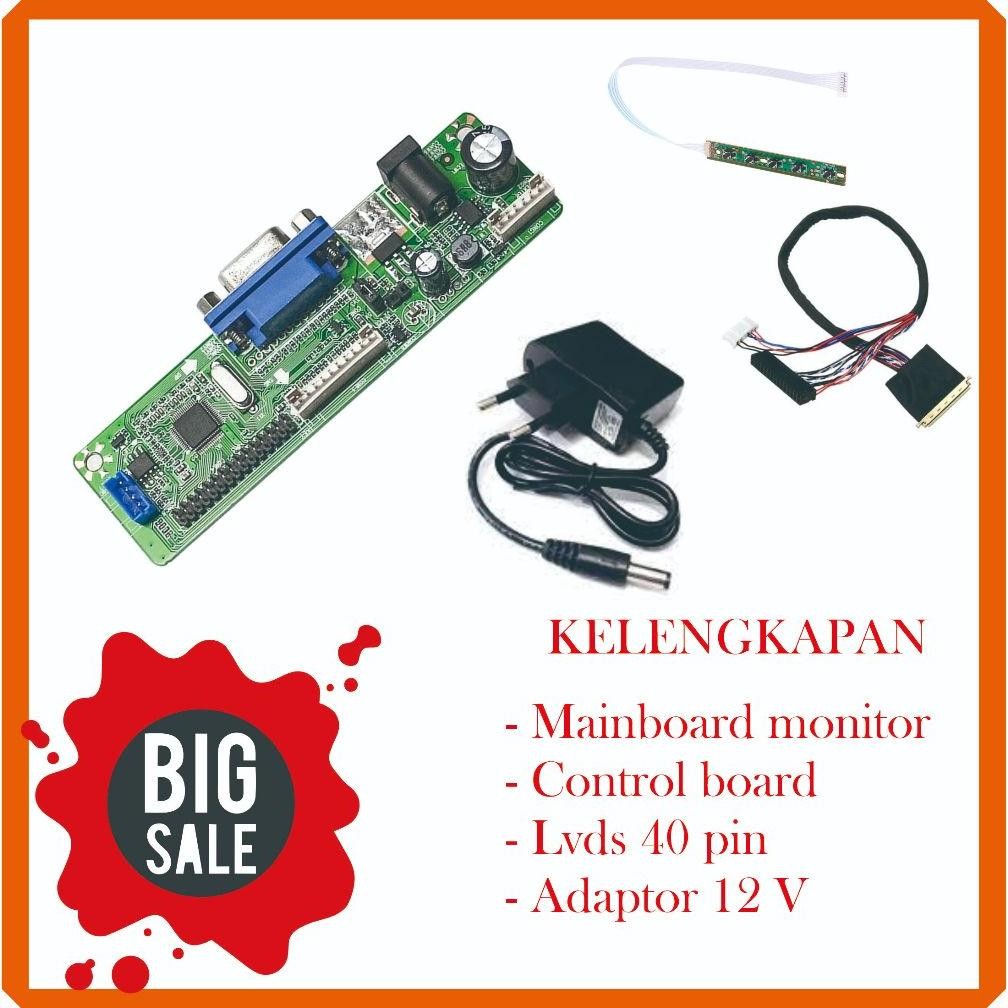 Mainboard Universal Monitor 1366X768 TV Digital Analog Monitor Mesin TV Universal Eks Laptop 40 Pin