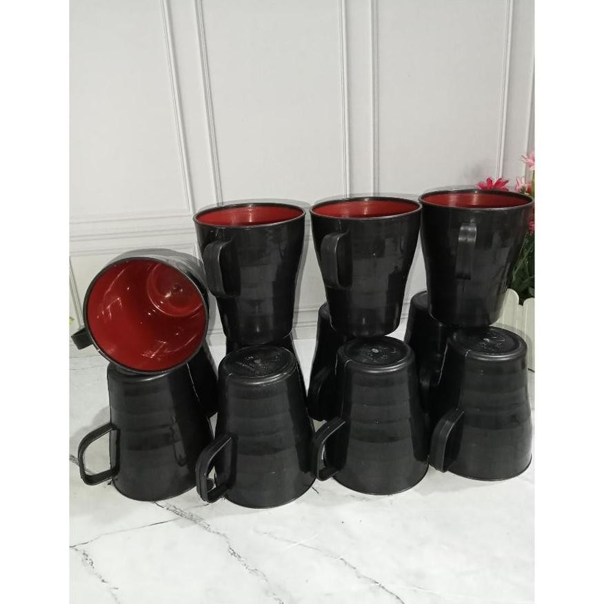 Ready (6 Pcs) Setengah Lusin Gelas Cangkir Plastik Aesthetic Cangkir Minum Ramen Plastik Bukan Melam