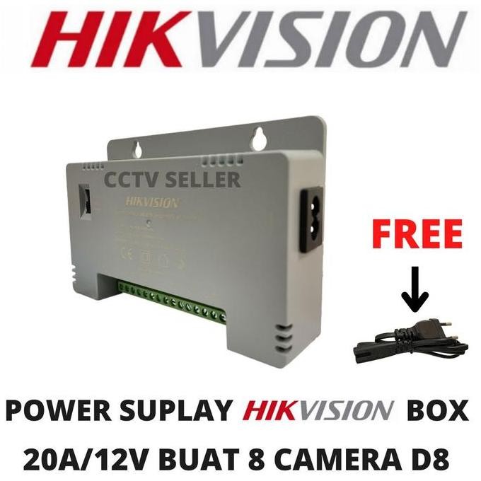 

Terlaris Power Suplay Hikvision Cctv Box 20A/12V Buat 8 Camera