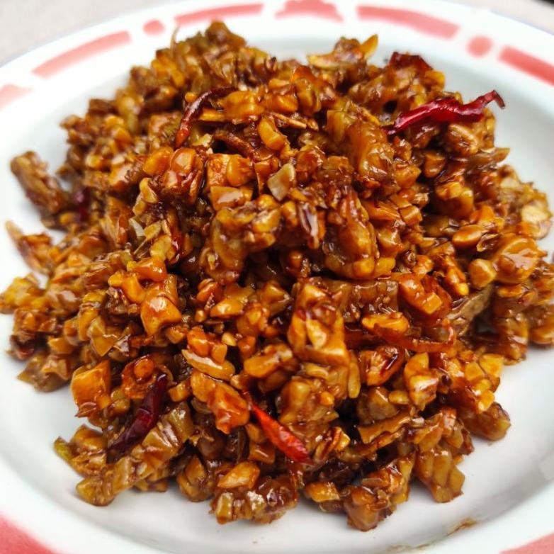 

Elegan Kering Tempe Orek Pedas Manis 100 Gram Enak Murah