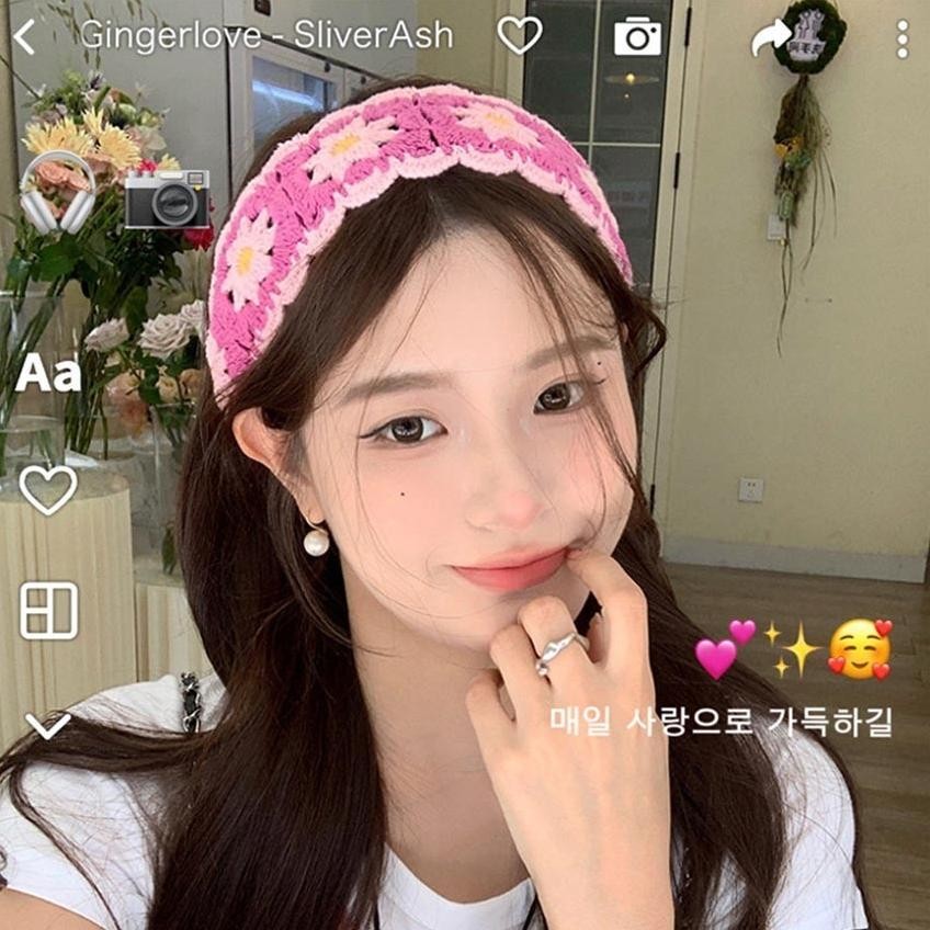 Premium Crochet Bandana Bando Rajut Korea Headband Knitted Korean Bandana | Knit Bandana | Bando Mot