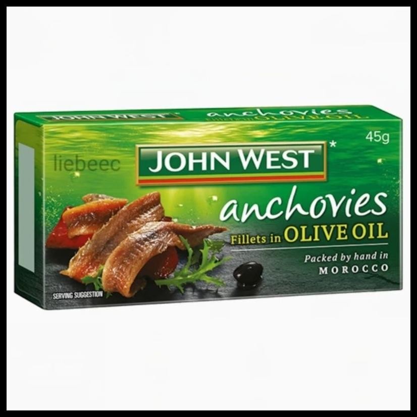 

ANCHOVY ANCHOVIES FILLETS IN OLIVE OIL JOHN WEST 45GR / 45 GR