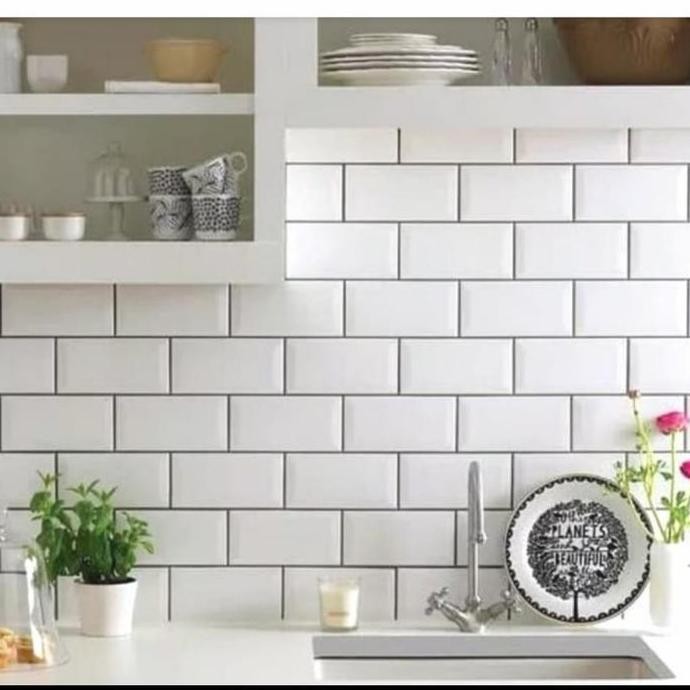 KERAMIK BEVEL - KERAMIK DINDING 10X20 - KERAMIK DINDING DAPUR Promo