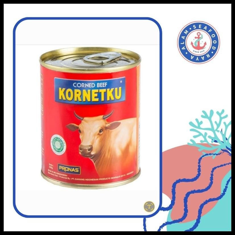

PRONAS KORNET KU CORNED BEEF SAPI 340G KALENG BULAT DAGING SAPI CORNED CORNET KORNED KONRED DAGING KALENG