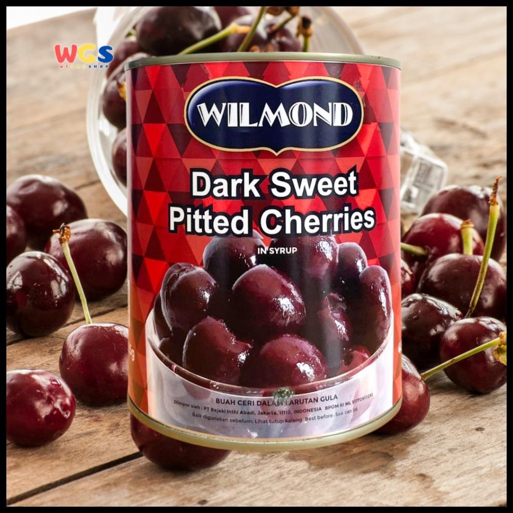 

WILMOND DARK SWEET PITTED CHERRIES IN SYRUP 825G - BUAH CHERRY PREMIUM