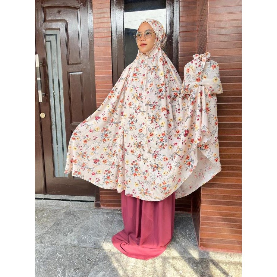 new Muham - MUKENAH RAYON VISCOSE / MUKENAH MOTIV JUMBO / MUKENAH DEWASA MOTIV BUNGA / NO RESLETING 