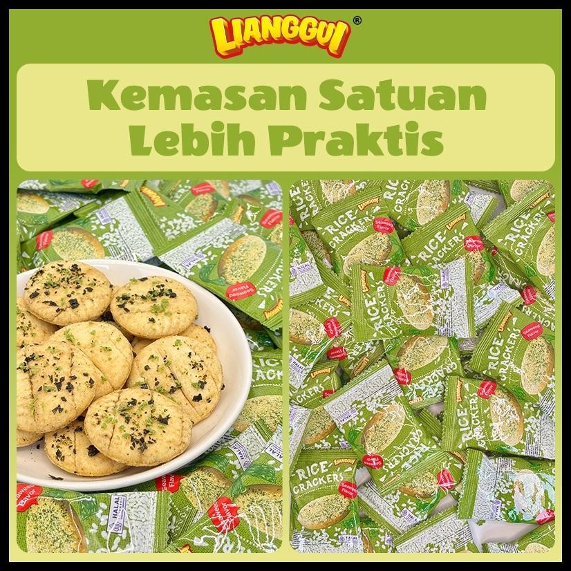 

24+24PCS NORI CRACKERS CEMILAN SEHAT RENYAH SNACK KANTOR/DIET VIRAL HALAL 200GR LIANGGUI