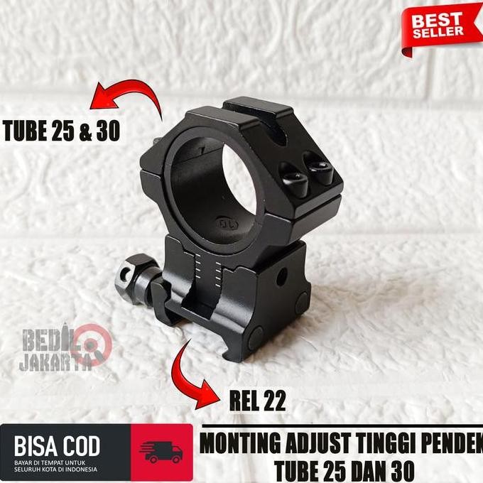 Monting Adjust Tinggi Pendek Mounting Teleskop Rel 22 Tube 25 Dan 30 murah