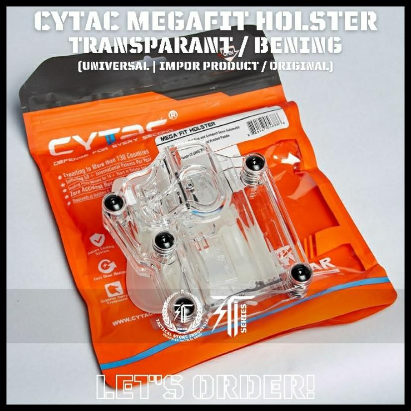 100%ORI HOLSTER CYTAC TRANSPARAN / BENING UNIVERSAL - CYTAC MEGAFIT HOLSTER TRANSPARANT