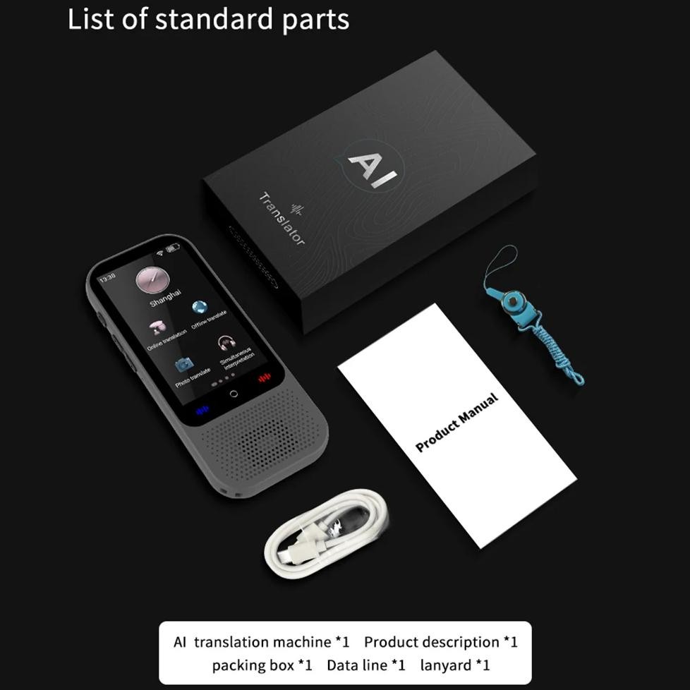 

Portable Language Translator Device with 138 Languages Voice Translating 16 Offline Translation Simultaneous Interpretation