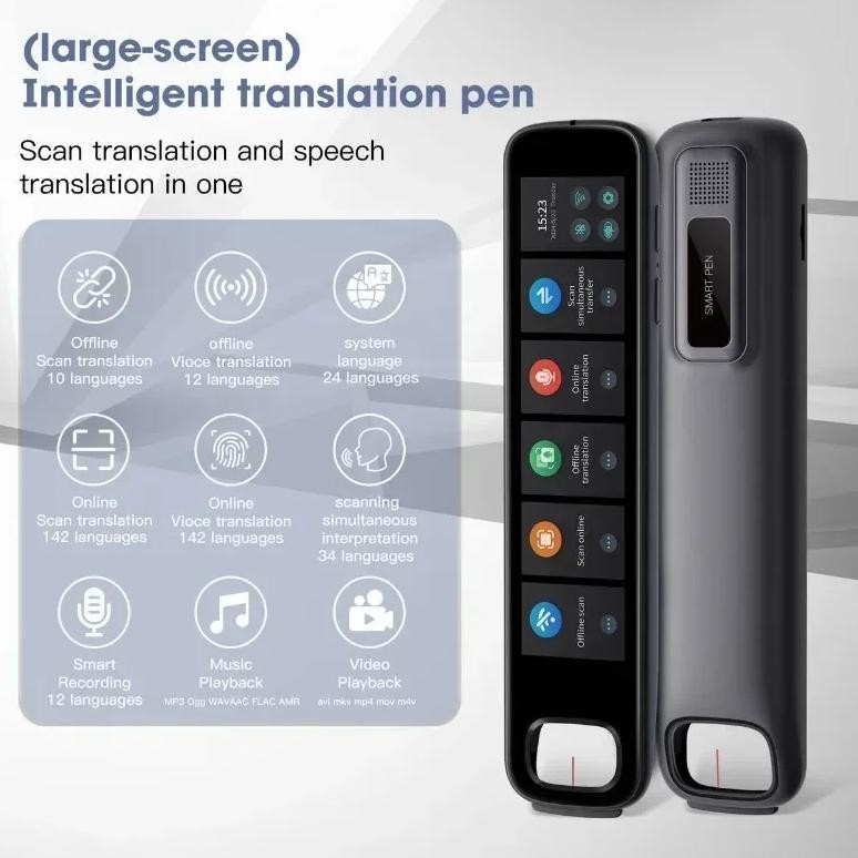 

142Languages Vietnam Hebrew Thai Polish Read Scan Pen Offline Voice Translation 3.76 Inch Dictionary Point Online AI Translator