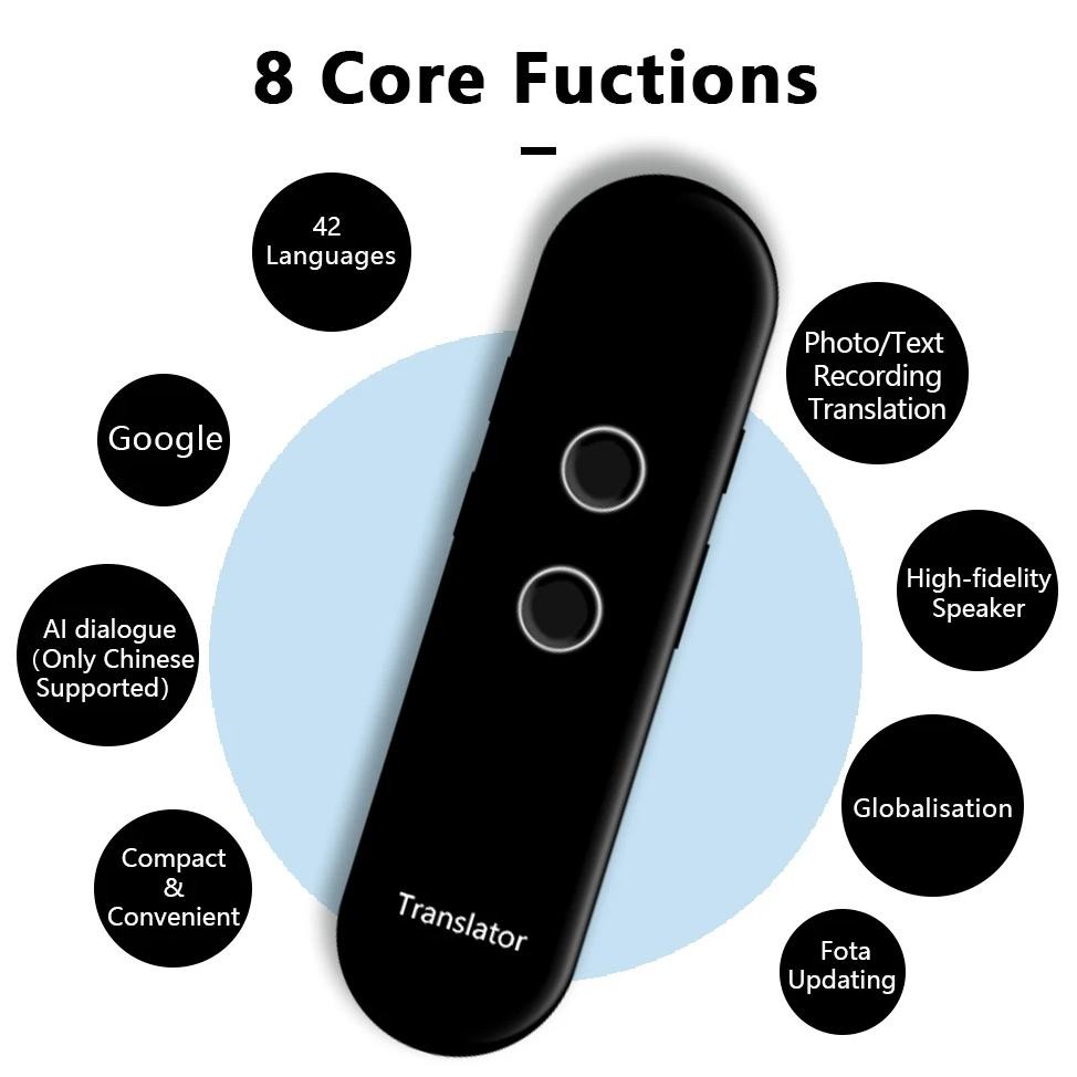 

2023 Mini T4 AI Translator Smart Pen Wireless 40 Multi Languages Bluetooth-Compatible Portable Two-Way Real Time Instant Voice