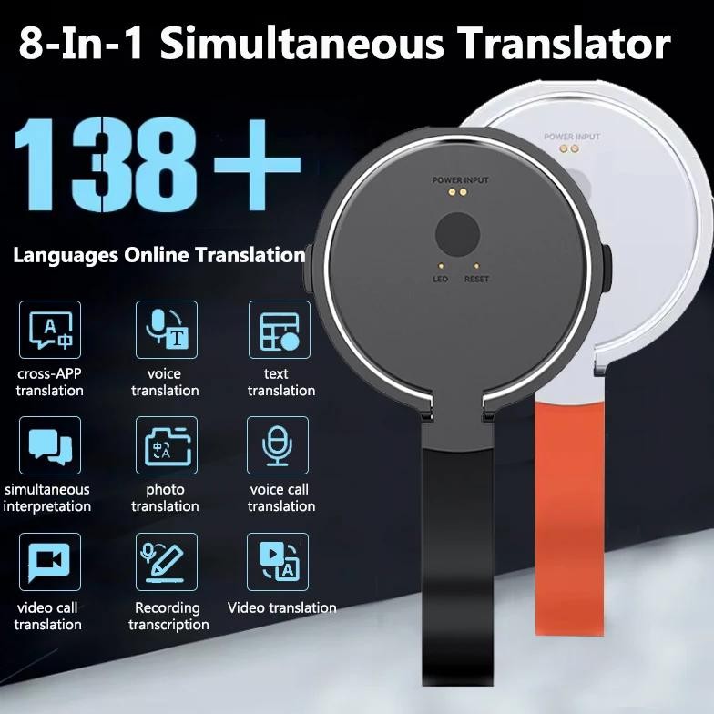 

Portable AI Translator Magnetic Bracket 138 Languages Smart Translator Offline Real Time Smart Voice Text Photo Video Translator
