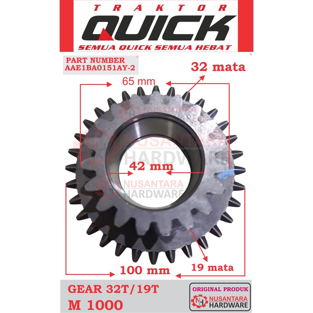 gear 32 t/19 t traktor quick m 1000, gigi 32 mata/19 mata traktor quick m 1000, gir 32/19 t, spare p