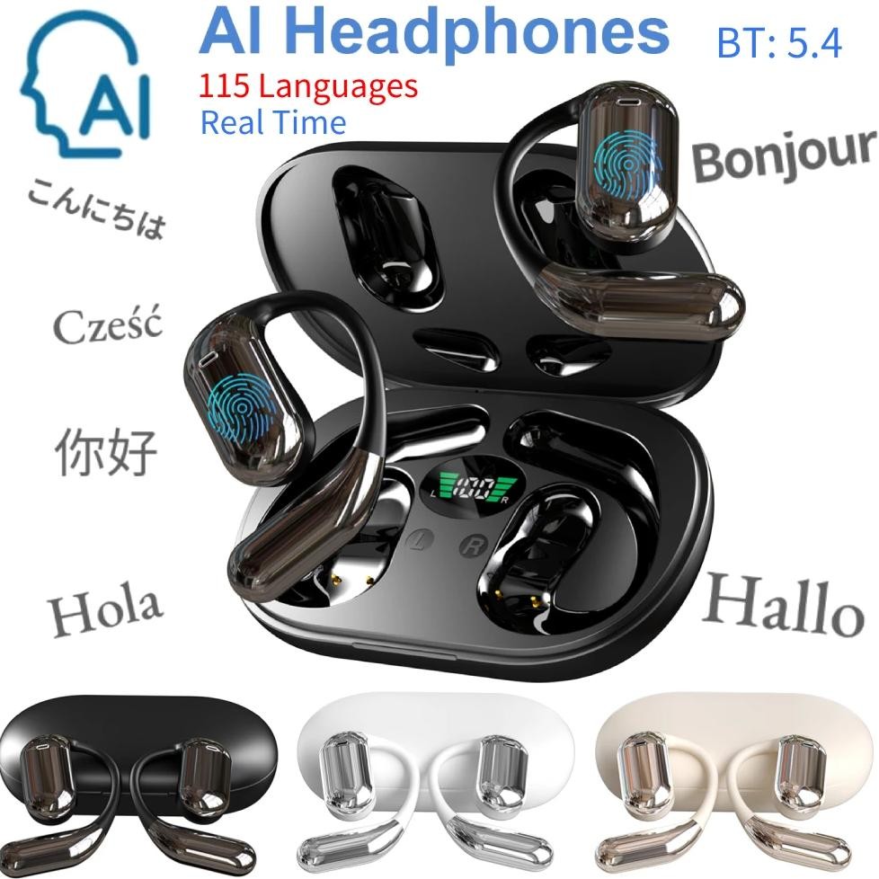 

Wireless Bluetooth 5.3 Translation Earbuds Real Time 144 Languages Translatior HD Sound Quality Ai Translating Wireless Headset
