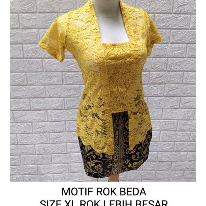 Promo / Terlaris set kebaya lengan pendek melar strait rok mini batik modern strait Brokat Atasan ta