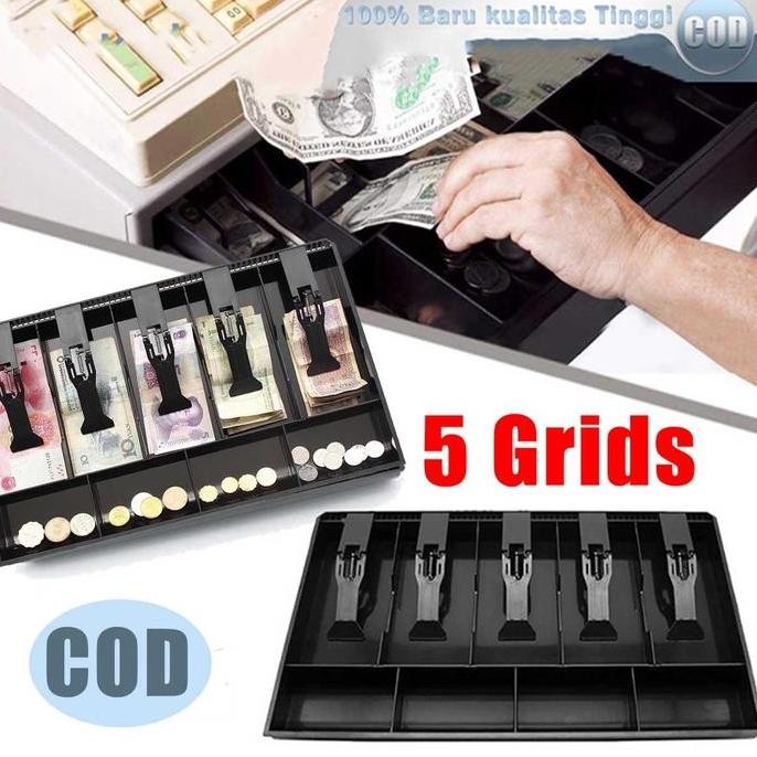 

Laci Uang Kasir / Money Cash Tray 5 Sekat / Cash Drawer Laci Kasir Laci Uang / Tempat Penylmpanan Cash Kasir / Kotak Uang HM
