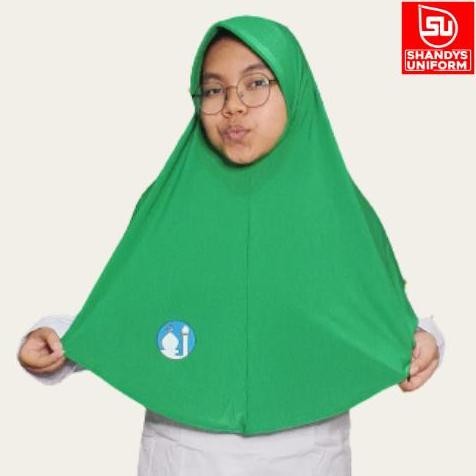 tri Jilbab al azhar / jilbab sekolah warna hijau/ bergo sd al azhar