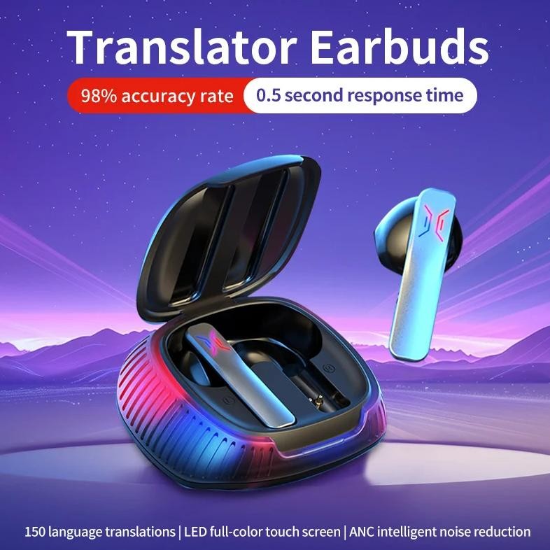

Original 74 Languages Translatoe Earbuds Smart Voice Translate Real Time Support Online OffLine 4 Translation Mode AI Conversion