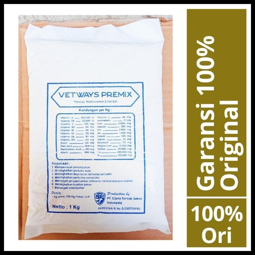 VETWAYS PREMIX 1 KG - VETWAYS PREMIX - PREMIX KAMBING - PREMIX SAPI